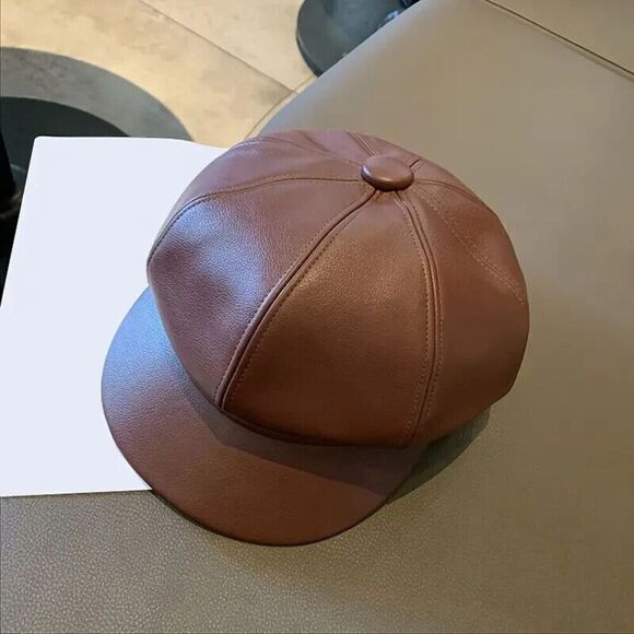 Women's Fashion Retro Solid Coffee Brown Warm Beret Hat. - Picture 1 of 1